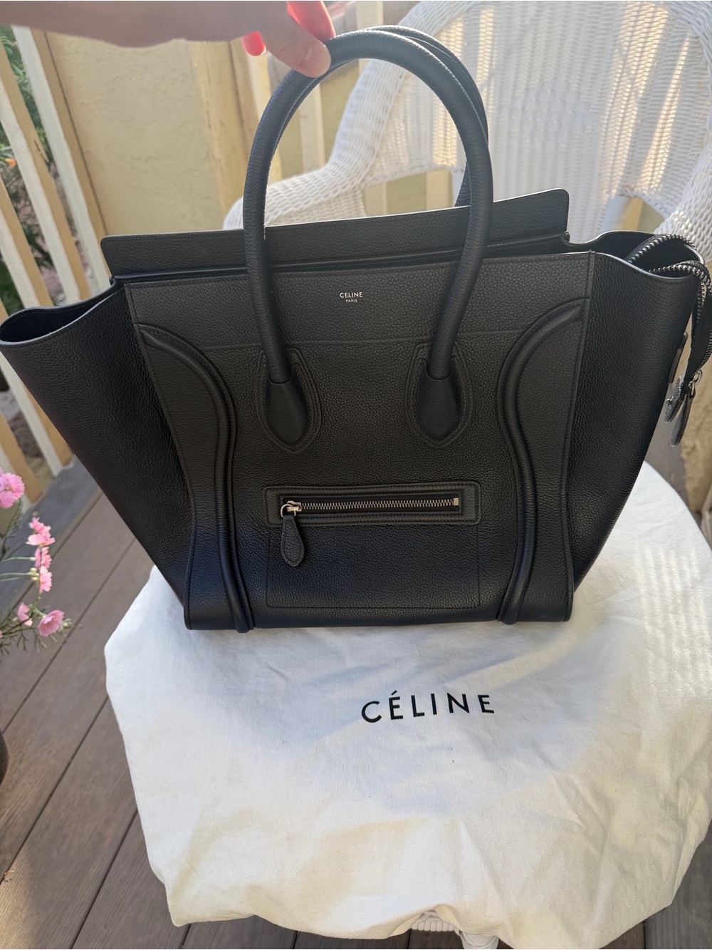 Celine leather vintage 2017 Black Leather Luggage Tote - Elegant Women's Bag